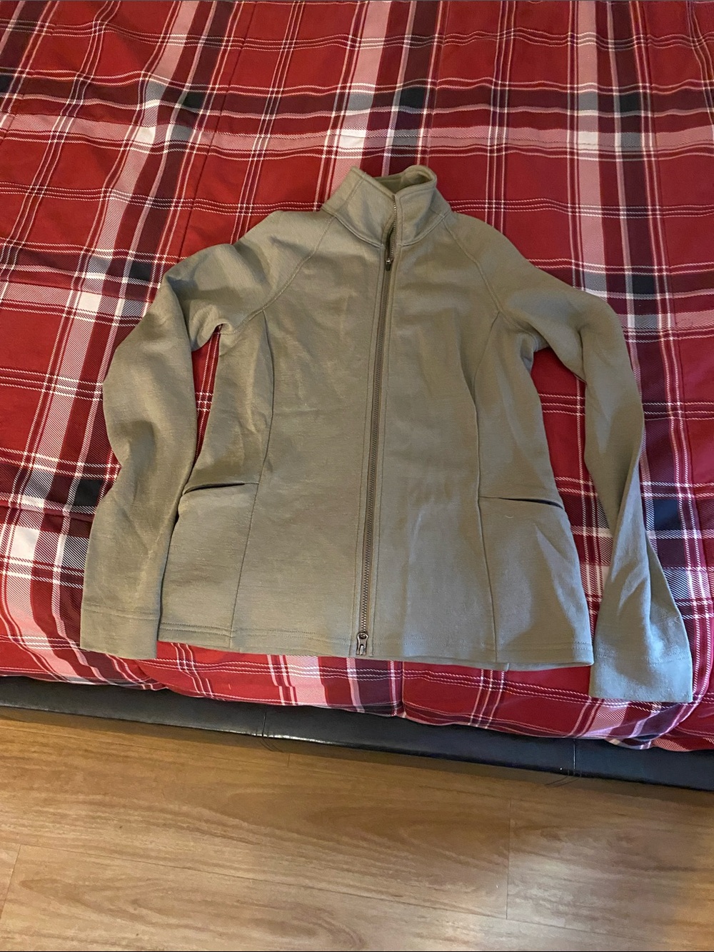 ibex Olive Green Full-Zip Women's Bomber Jacket